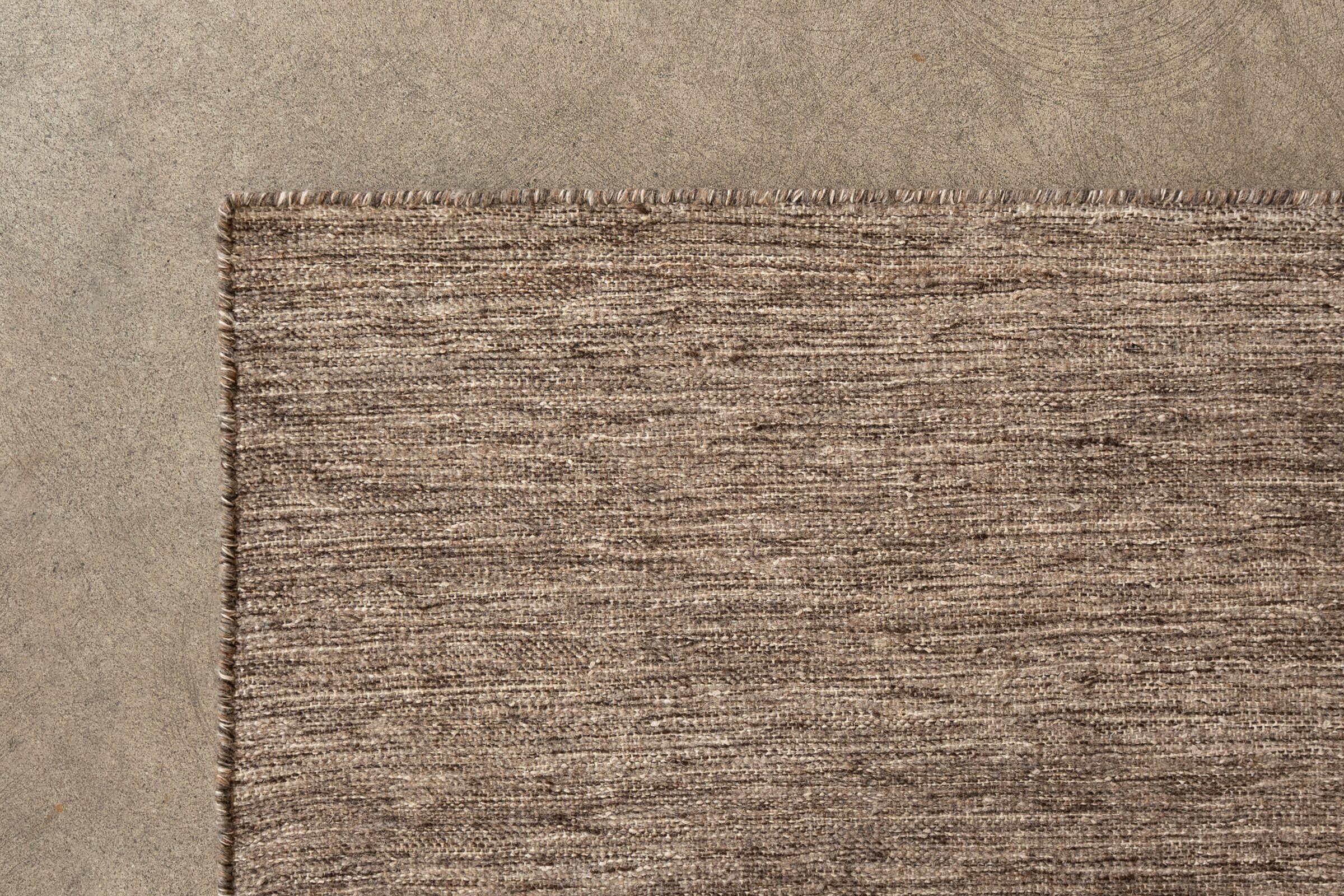 FINE FLATWEAVE - BROWN (UNDYED) rug from the Eco-Friendly series by WOVEN