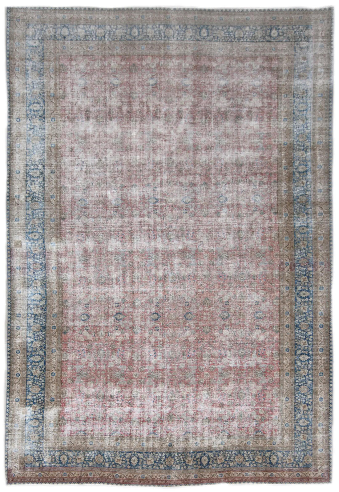distressed tabriz rug