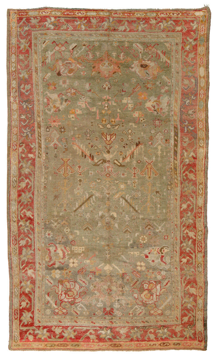 13065 antique oushak rug