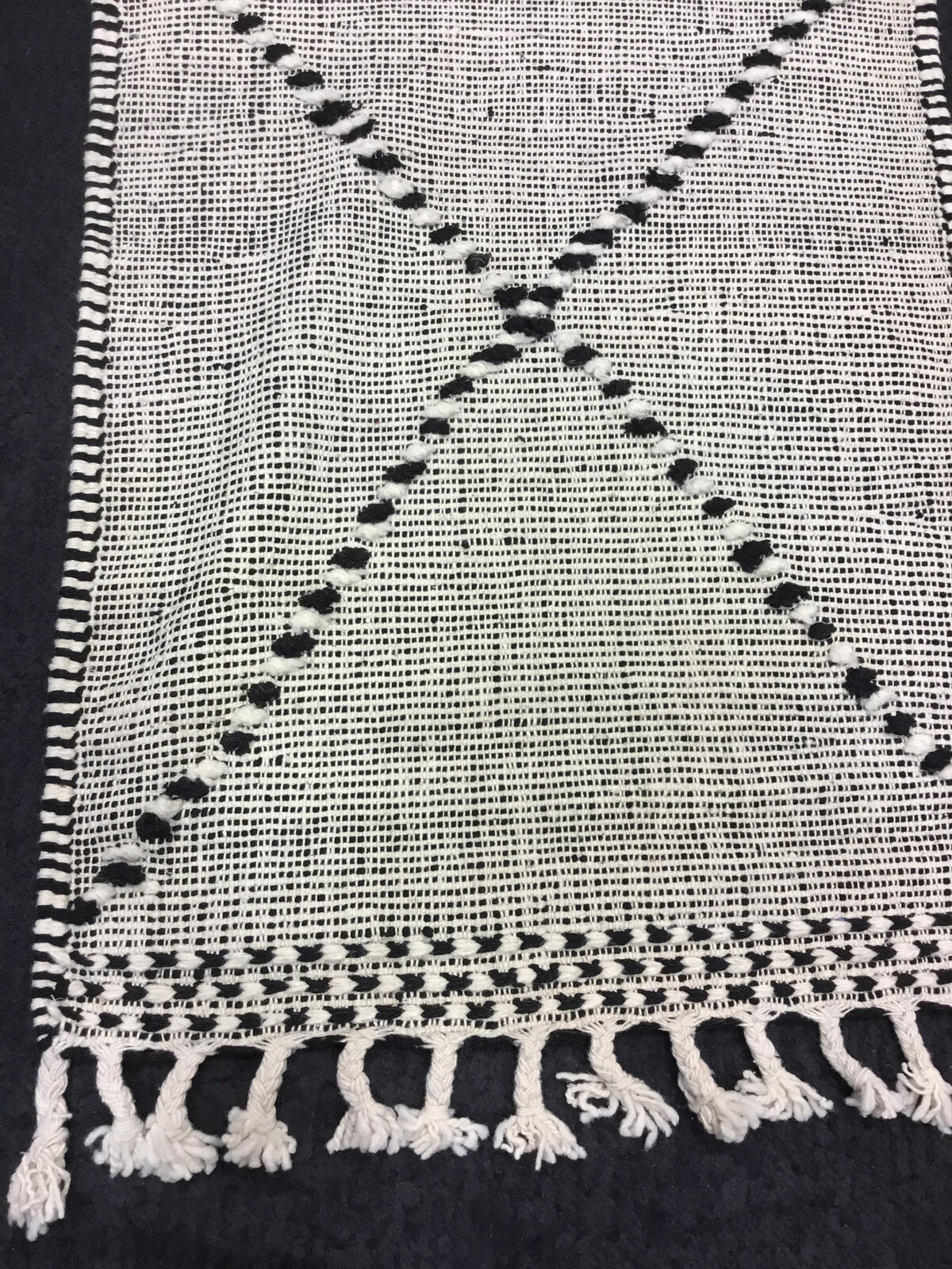 Moroccan Kilim - black / 22905 rug from the moroccan kilim series by WOVEN