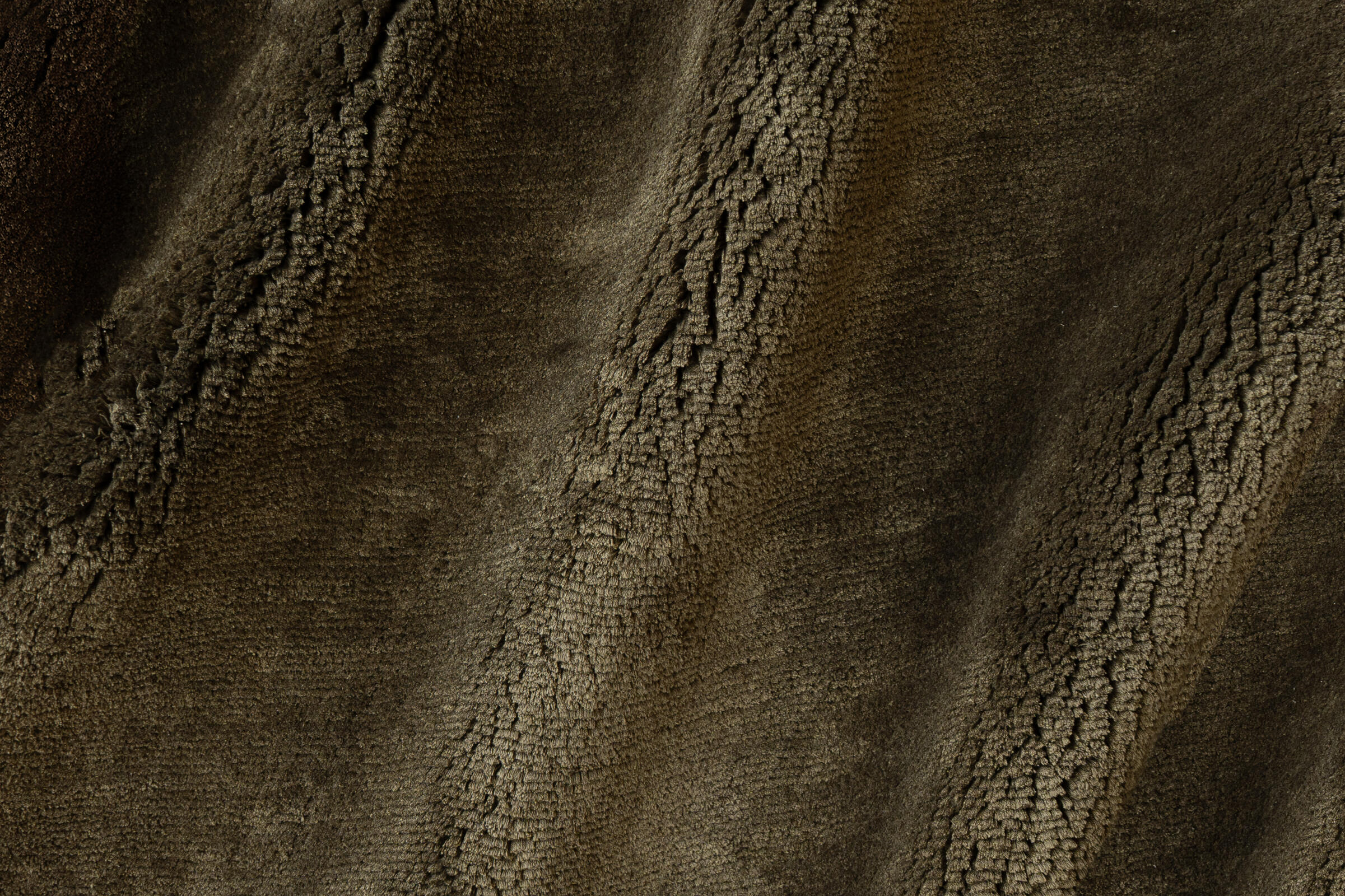 SHEARED SILK - OLIVE rug from the sheared silk series by WOVEN
