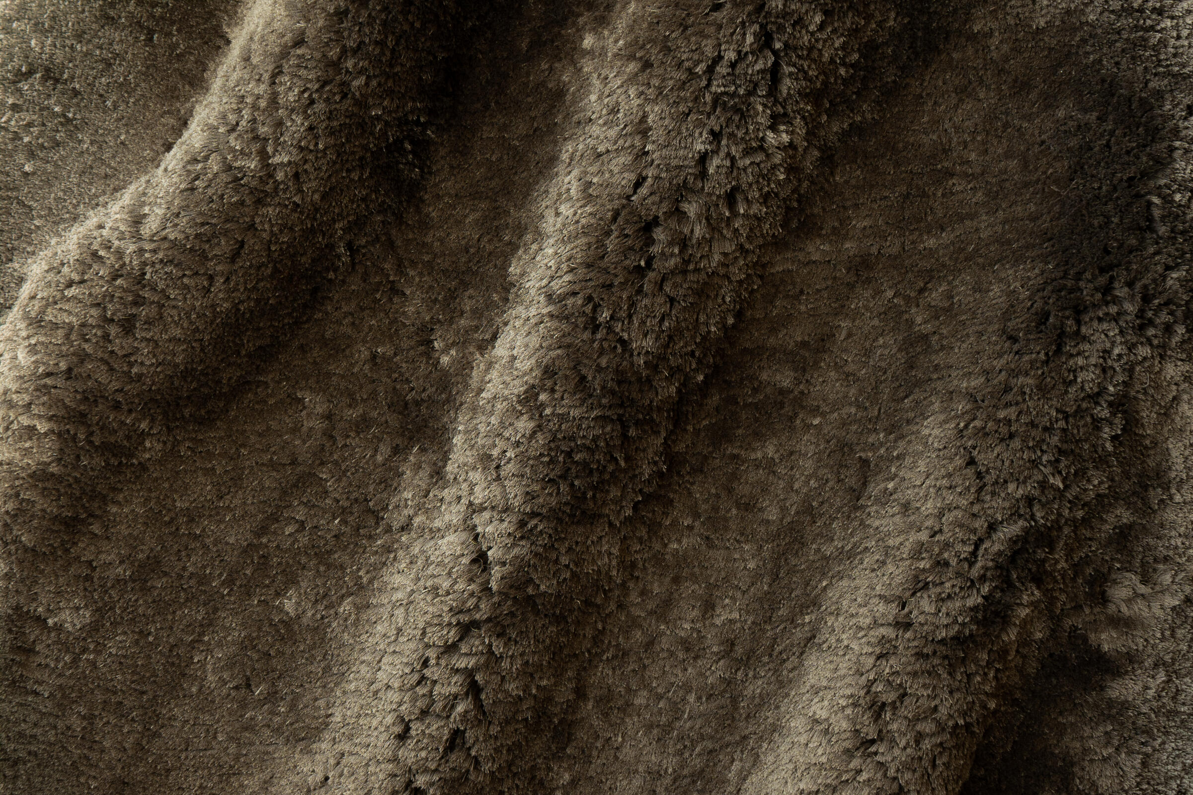 SILK SHAG - OLIVE rug from the silk shag series by WOVEN