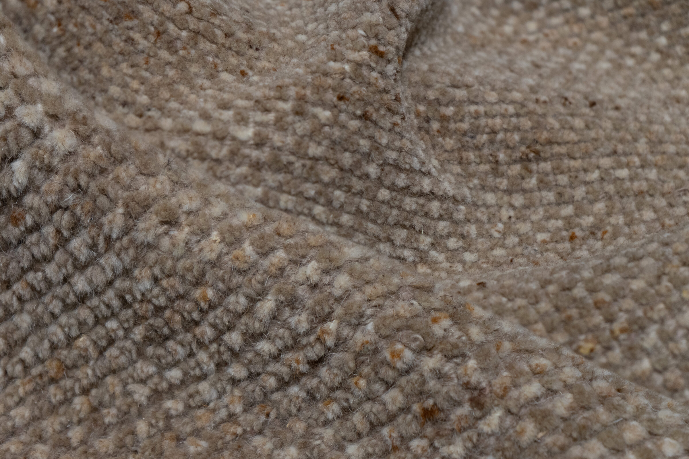 WOOL CHECK - TAUPE/BROWN rug from the New Textures series by WOVEN