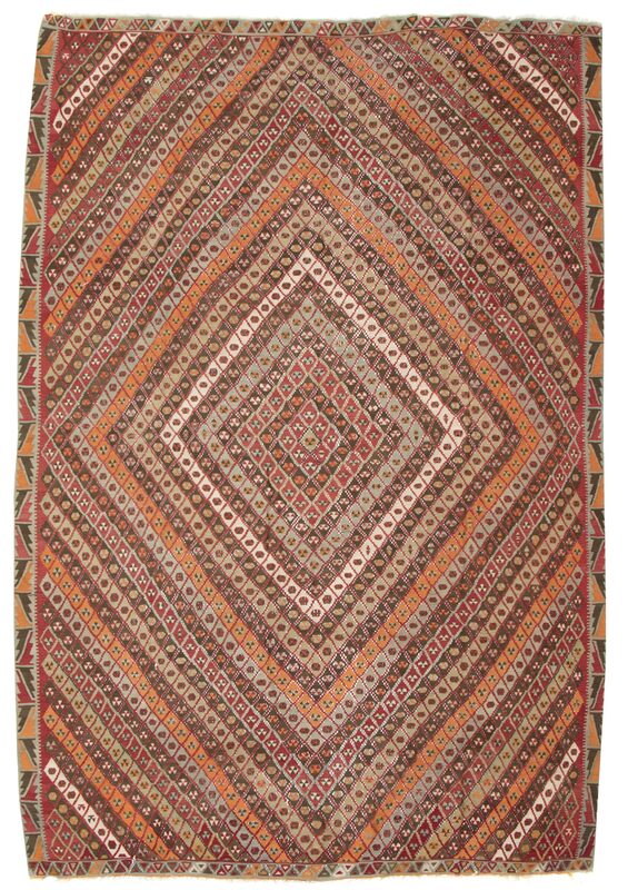 Vintage Colorful Kilim / 20926 | WOVEN