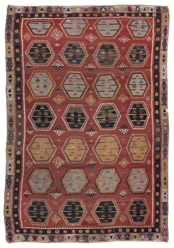 Vintage Colorful Kilim / 20929 | WOVEN