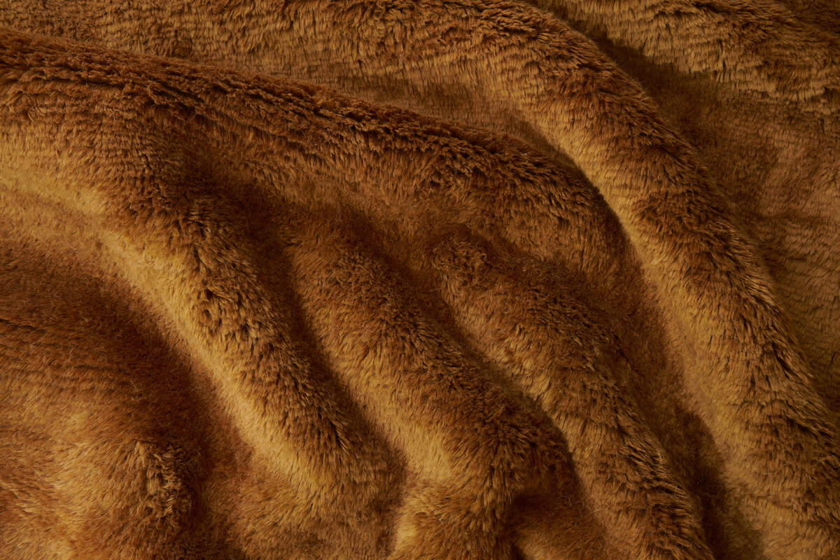 textured mohair cushion - amber | WOVEN