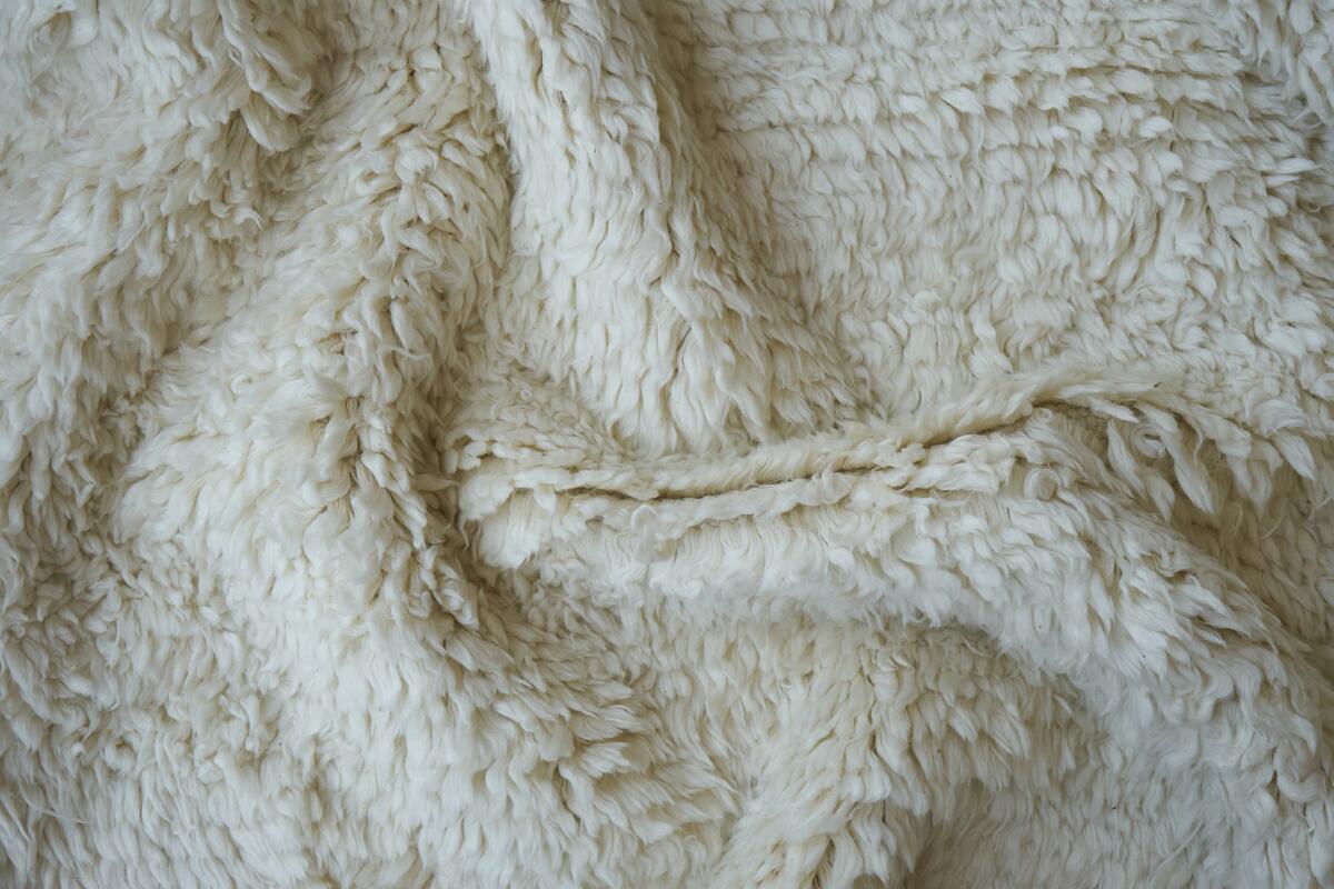 merino wool shag - ivory | WOVEN