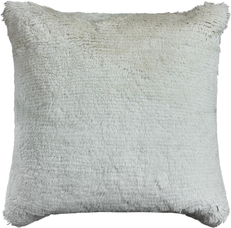 textured mohair cushion - pearl | WOVEN