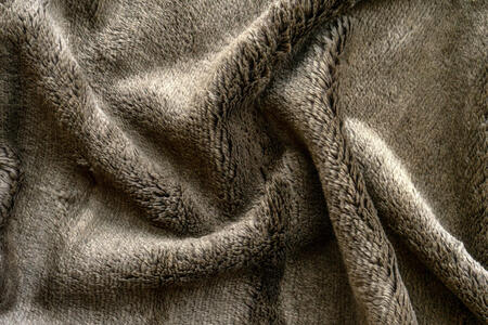 textured mohair pillow - dark khaki | WOVEN