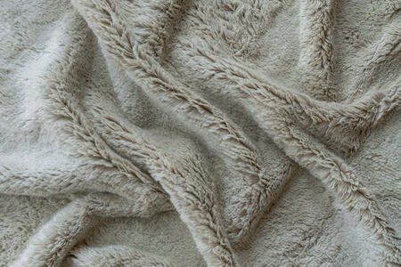textured mohair pillow - ivory | WOVEN