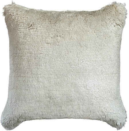 textured mohair pillow - ivory | WOVEN