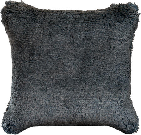 textured mohair pillow - slate | WOVEN